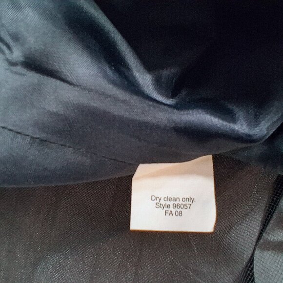 J.Crew Black Silk Taffeta Midi Dress A Line Cocktail Criss Cross Back Lined SZ 8 - Picture 8 of 12